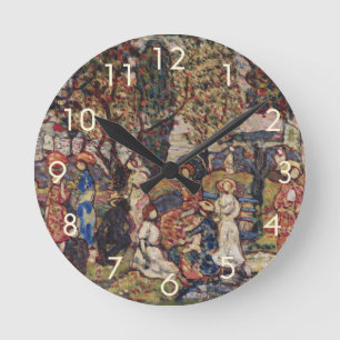 Herbst von Maurice Prendergast, Vintage Fine Art Runde Wanduhr