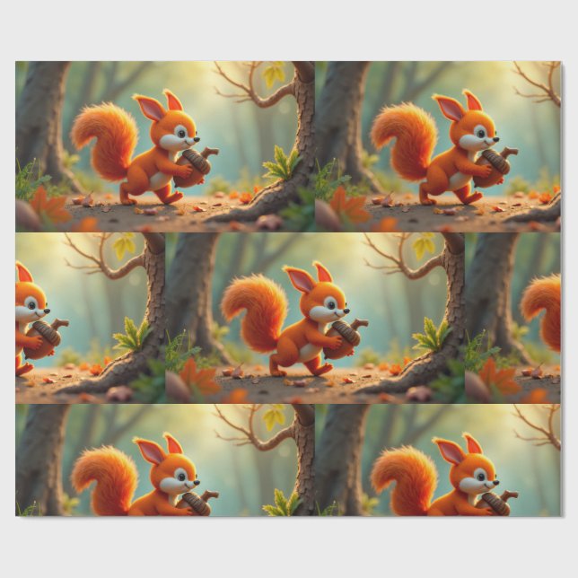 Herbst-Wald-Geschenkpapier Geschenkpapier (Flach)