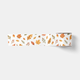 Herbst-Wald-Wasserfarbe Baby Boy Shower Satin Satinband
