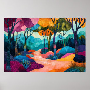 Herbst-Waldposter Poster