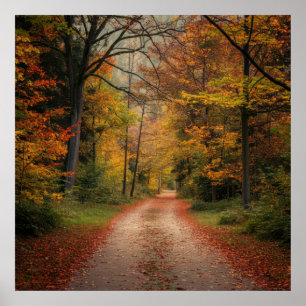 Herbst-Waldposter Poster