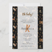 Herbst-Waldtiere Herbst Blätter Baby-Dusche