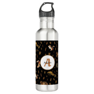 Herbst-Waldtiere Herbst verlässt Monogram-Schule Edelstahlflasche