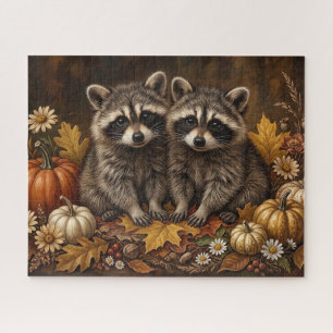 Herbst-Waschbären-Puzzle Puzzle