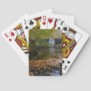 Herbst-Wasserfall und Bach Pennsylvania Natur Spielkarten