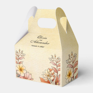 Herbst Wasserfarbe Flora Terracotta Geschenkschachtel