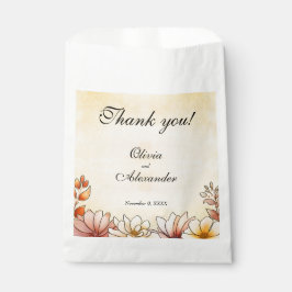 Herbst Wasserfarbe Flora Terracotta Geschenktütchen