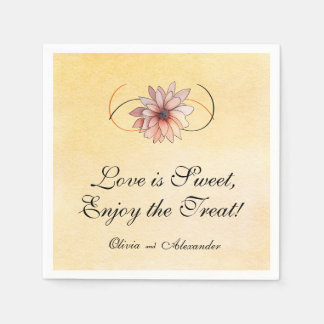 Herbst Wasserfarbe Flora Terracotta Serviette