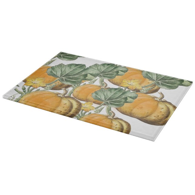 Herbst Wasserfarbe Vintage Pumpkins Schneidebrett (Ecke)