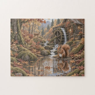 Herbst-Wasserrad Puzzle