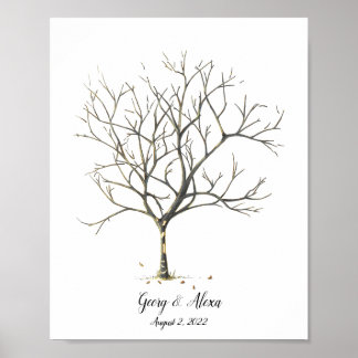 Herbst Wedding Fingerprint Tree Gästebuch