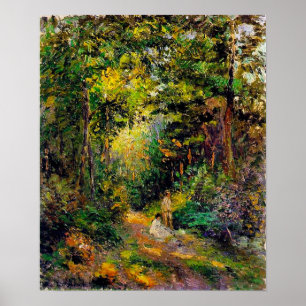 Herbst-Weg durch das Holz, Camille Pissarro Poster