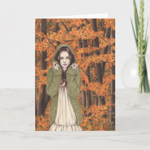 Herbst-Weg-Gruß-Karte Karte