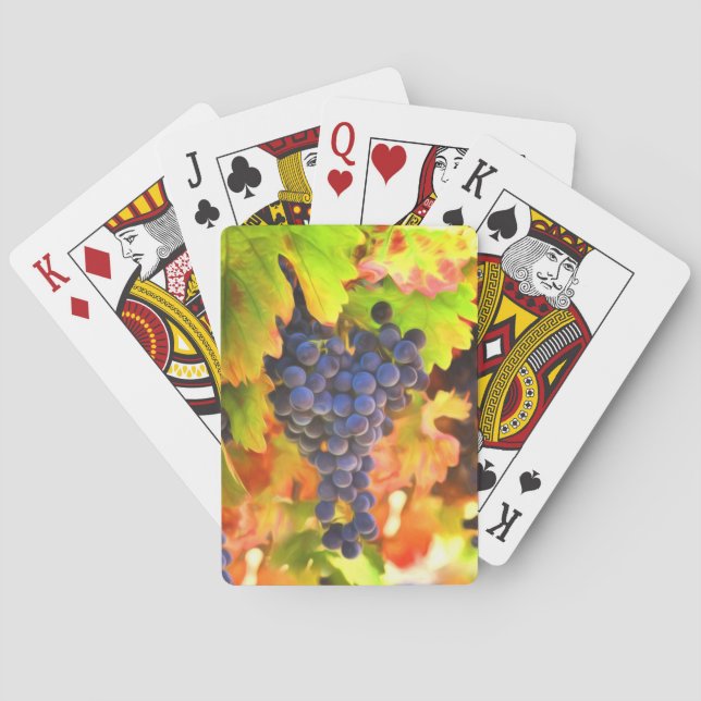 Herbst-Weinland-Weingut Spielkarten (Rückseite)