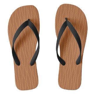 Herbst-Wellentinien Flip Flops | Braun & Orange