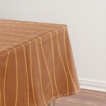 Herbst-Wellentischdecke | Braun & Orange