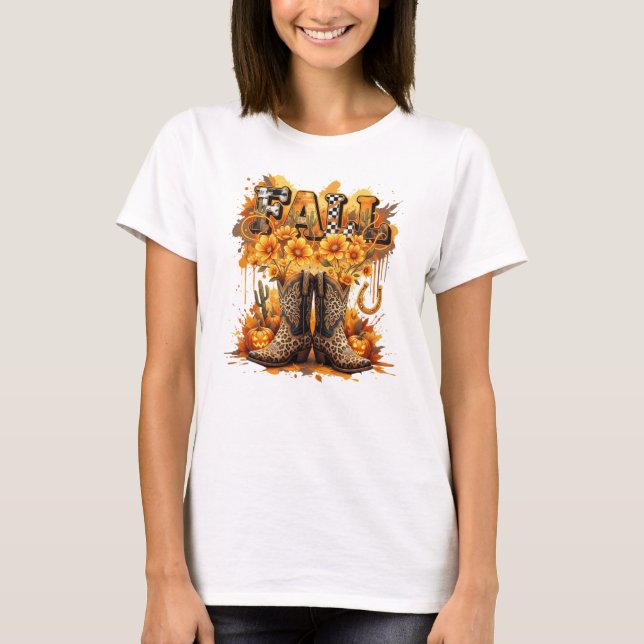 Herbst-Western startet Herbst-T - Shirt (Vorderseite)