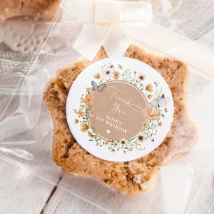 Herbst Wildblume Fairy Princess Geburtstagsjause T Runder Aufkleber