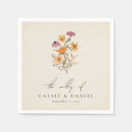 Herbst Wildblume Garden Botanische Hochzeit Serviette