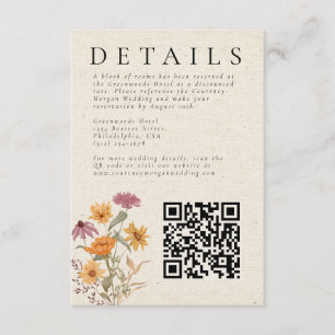 Herbst Wildblume Garden Botanische Hochzeiten Deta Begleitkarte