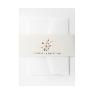Herbst Wildblume Garden Floral Boho Hochzeit Einladungsbanderole