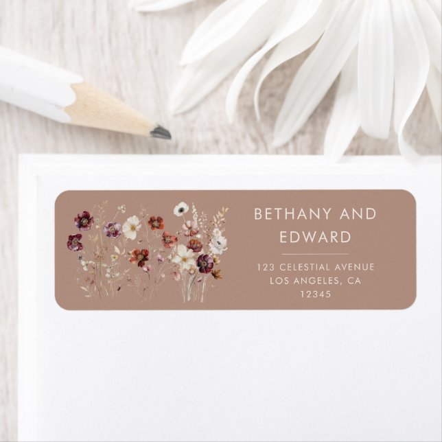 Herbst-Wildblume Meadow Taupe Hochzeit (Insitu)