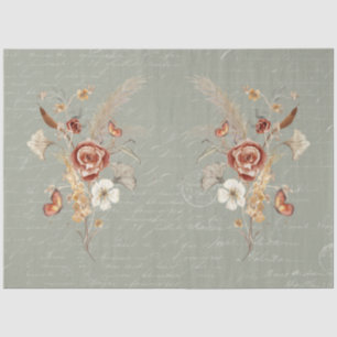 Herbst Wildblume Pampas Grass Sage Green Decoupage Seidenpapier