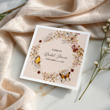Herbst-Wildblumen-Aquarell-Papier-Serviette