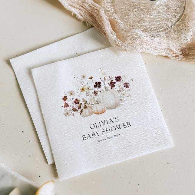 Herbst-Wildblumen-Baby-Party Serviette (Von Creator hochgeladen)