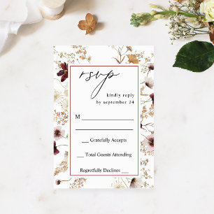 Herbst Wildblumen Blumenkohl UAWG 2 RSVP Karte