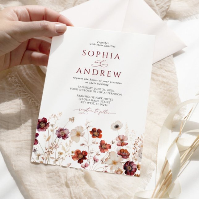 Herbst-Wildblumen-Hochzeit  Einladung (Von Creator hochgeladen)