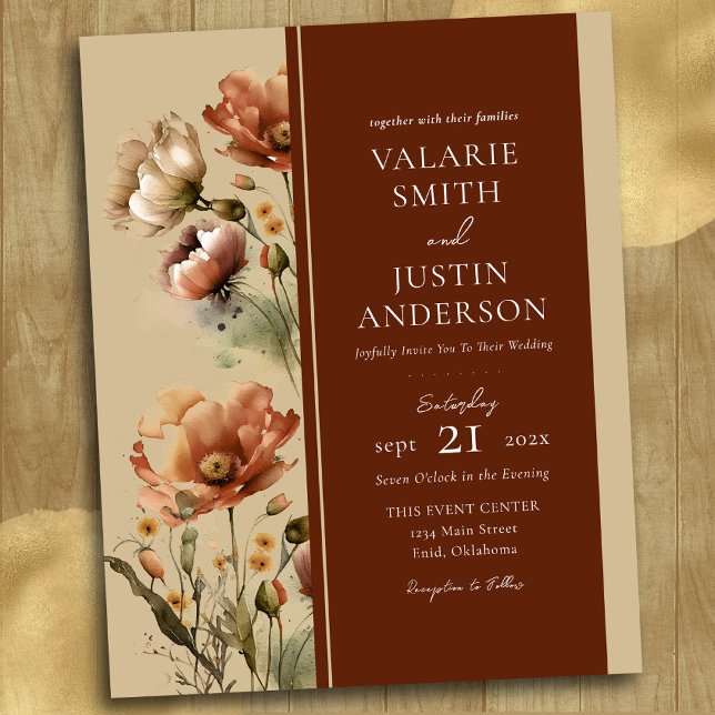 Herbst-Wildblumen Hochzeit in einem (Von Creator hochgeladen)