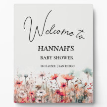 Herbst-Wildblumenfeld-Baby-Shower-Willkommen
