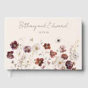 Herbst-Wildblumenwiese-Hochzeit Gästebuch