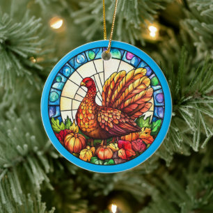 Herbst-Wildleben Keramik Ornament