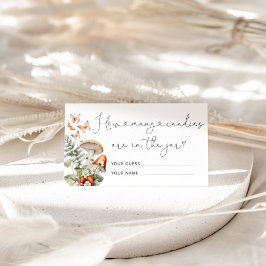 Herbst Wildpilz wie viele Bonbons im Glas Begleitkarte