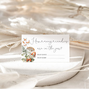 Herbst Wildpilz wie viele Bonbons im Glas Begleitkarte