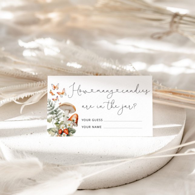 Herbst Wildpilz wie viele Bonbons im Glas Begleitkarte (Von Creator hochgeladen)