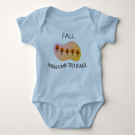 Herbst Willkommen bei Fall Baby Light Blue Strampler