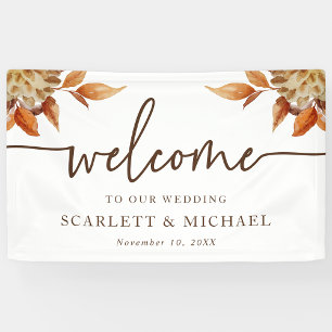 Herbst-Willkommens-Hochzeitsbanner Banner