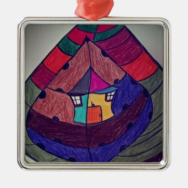 Herbst/Winter-Metalldekoration Ornament Aus Metall (Vorne)