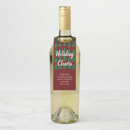 Herbst Winter Rustikal Red Funny Holiday Chefs Flaschenanhänger