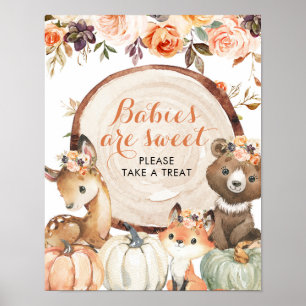 Herbst Woodland Girl Babies sind Sweet Baby Shoote Poster