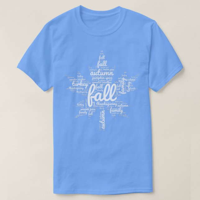 Herbst-Word-Wolke T-Shirt (Design vorne)