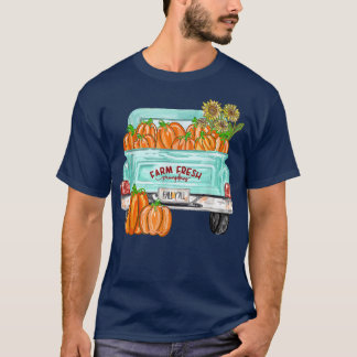 Herbst Y'all Truck Pumpkin Sonnenblumen Herbst Her T-Shirt