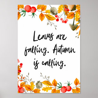 Herbst-Zitat Poster