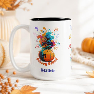 Herbst-Zweitönige-Kaffeetasse Zweifarbige Tasse