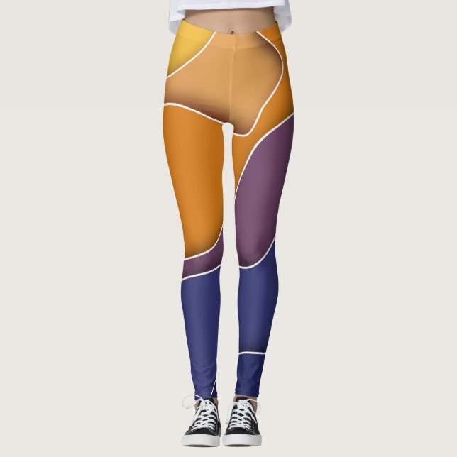 Herbstabstrakte Leggings (Vorderseite)