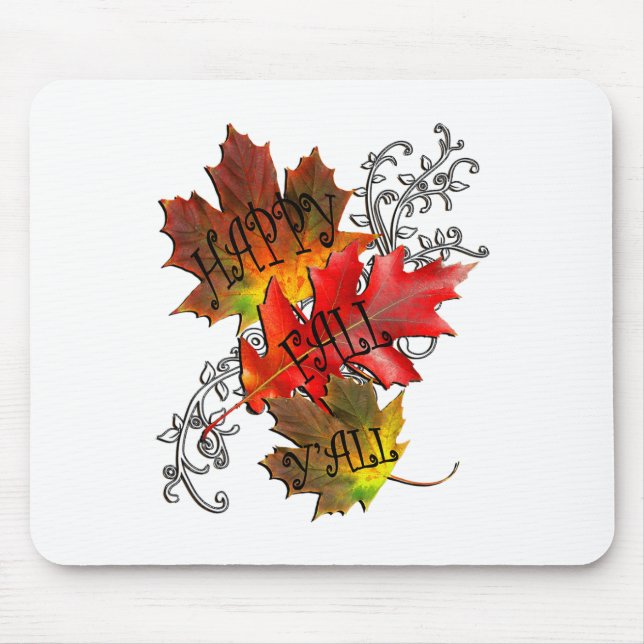 Herbstangebot glücklich Fall Y'all Mousepad (Vorne)