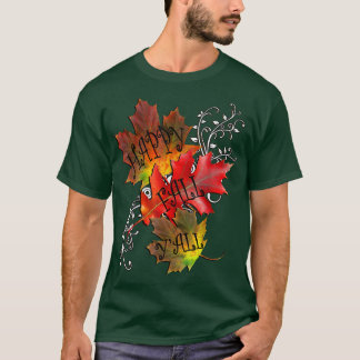 Herbstangebot glücklich Fall Yall, Muster-Blätter  T-Shirt